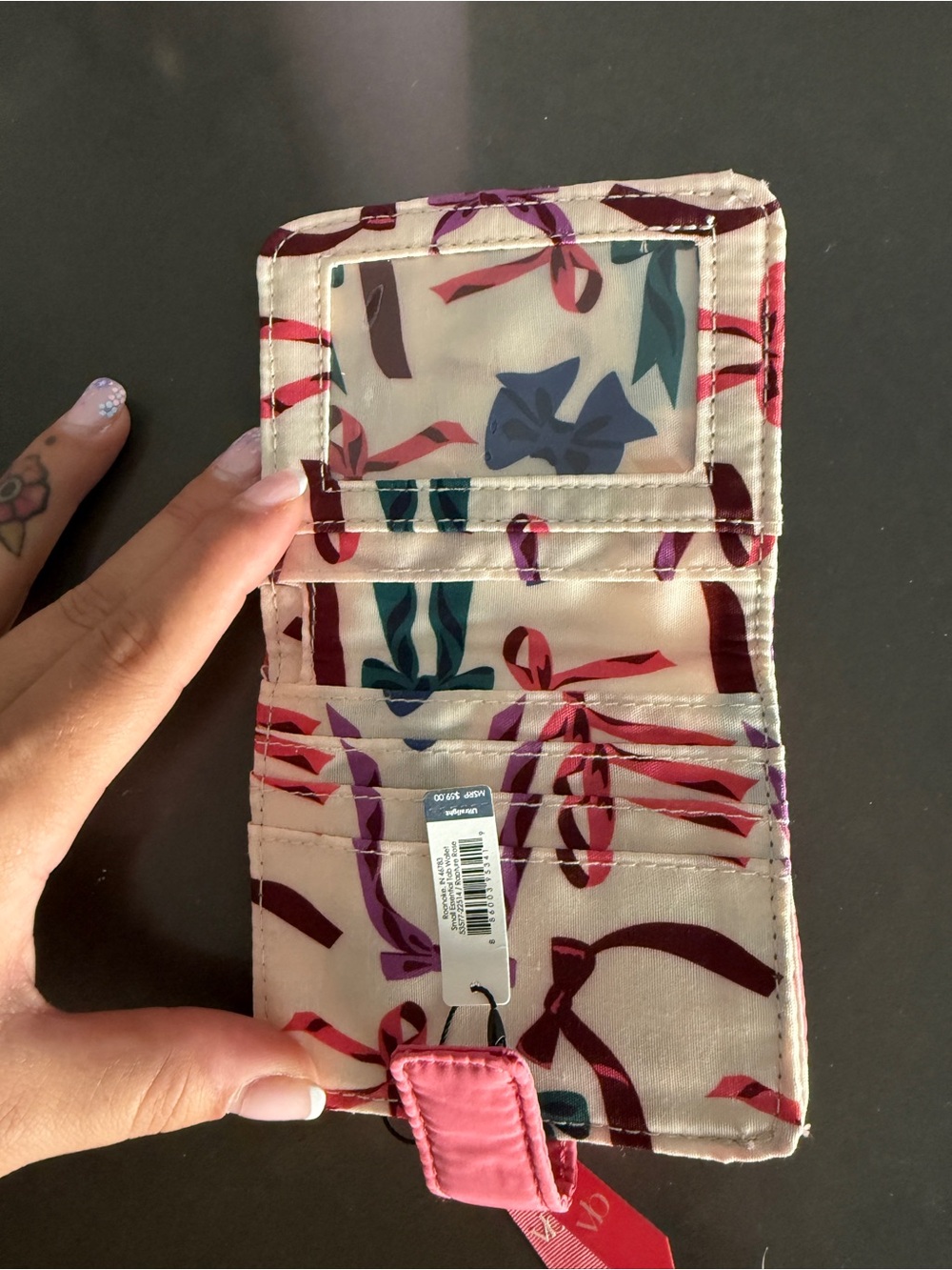 Vera Bradley Pink Quilted Card Holder Wallet NWT